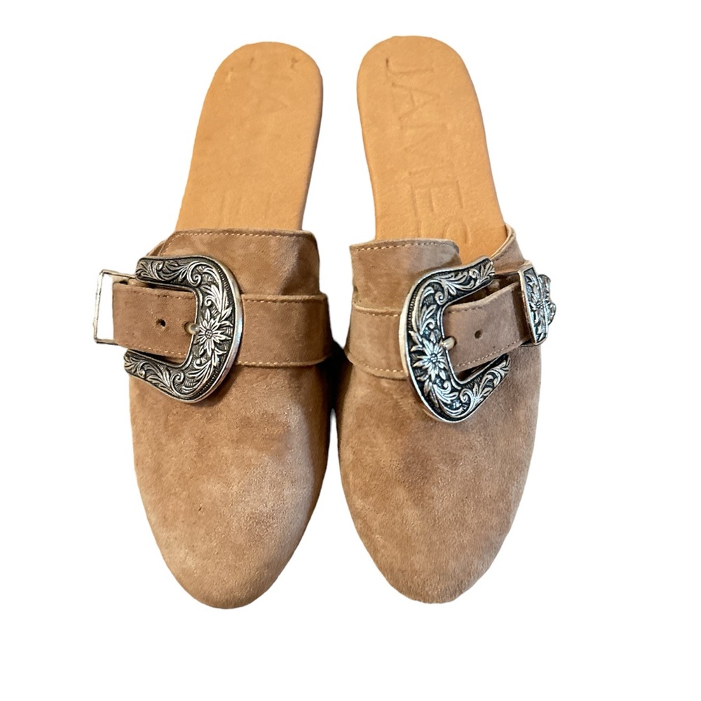NWOB Free People James Smith Western Buckle Mules Size 37